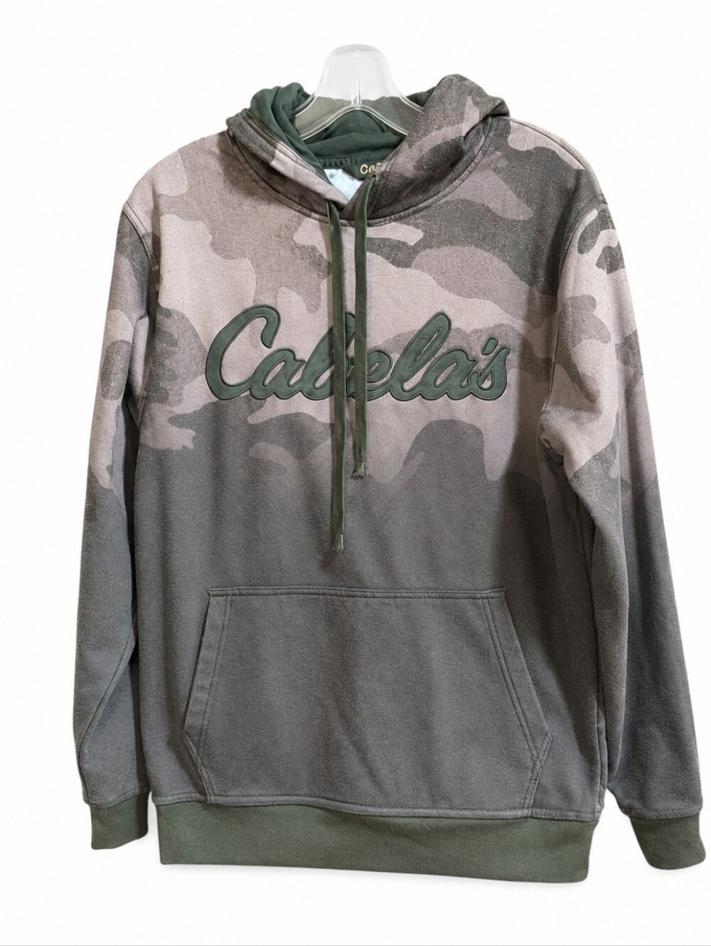 Cabela’s Men’s Small True Timber Camo Hoodie Hunting Pullover Fleece Logo